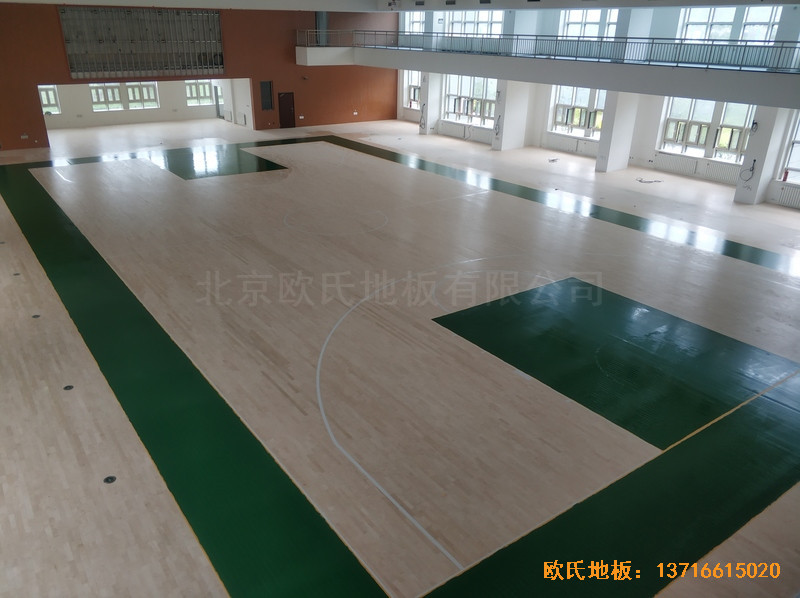 潭柘寺1311武警部隊(duì)籃球館體育地板安裝案例4