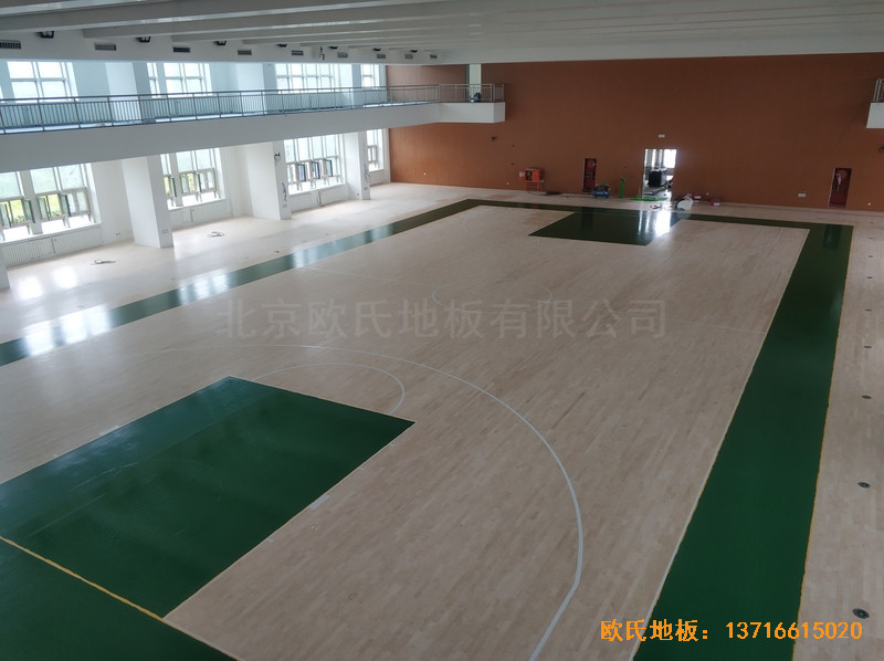 潭柘寺1311武警部隊(duì)籃球館體育地板安裝案例5
