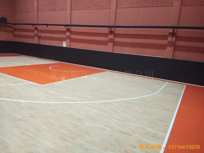 石家莊青園街電信營業(yè)廳對面籃球館運動地板施工案例4
