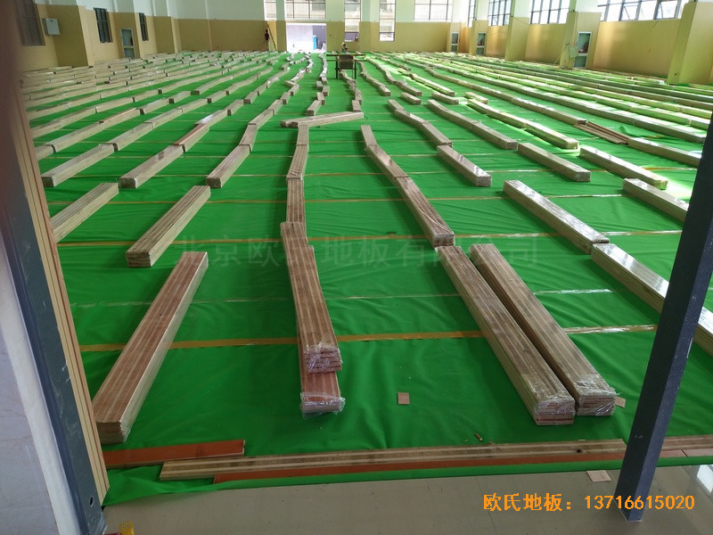 云南蒙自師范體育館體育地板鋪設案例2
