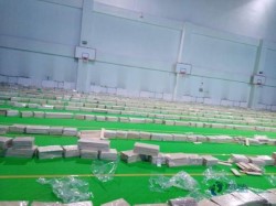 學(xué)校俄勒岡松舞臺運動地板施工流程
